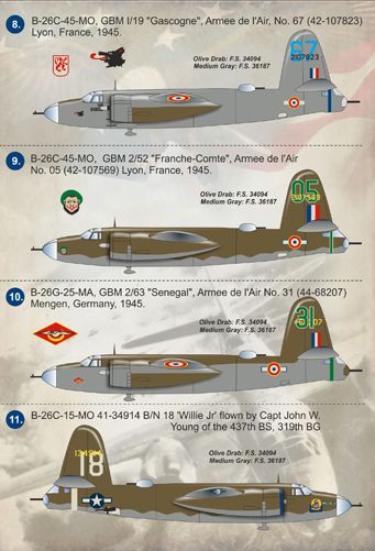 Print Scale PSL14407 1:144 Martin B-26 Marauder 1