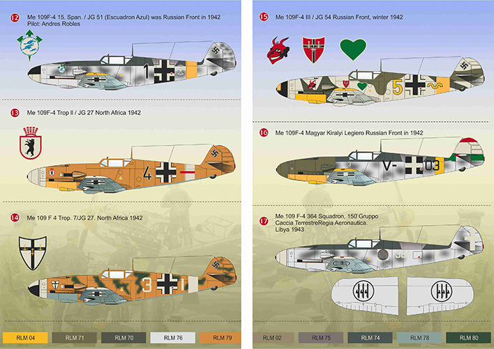 Print Scale PSL14420 1:144 Messerschmitt Bf-109F-4 1