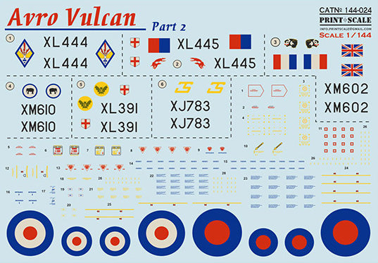 Print Scale PSL14424 1:144 Avro Vulcan B.2 Part 2 1