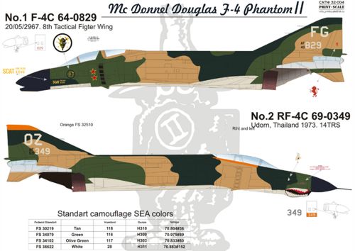 Print Scale PSL32004 1:32 McDonnell F-4C Phantom II in Vietnam war Part 1