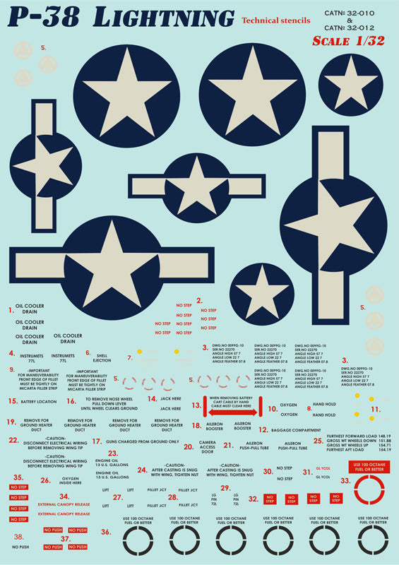 Print Scale PSL32010 1:32 Lockheed P-38H/P-38J Lightning part-2