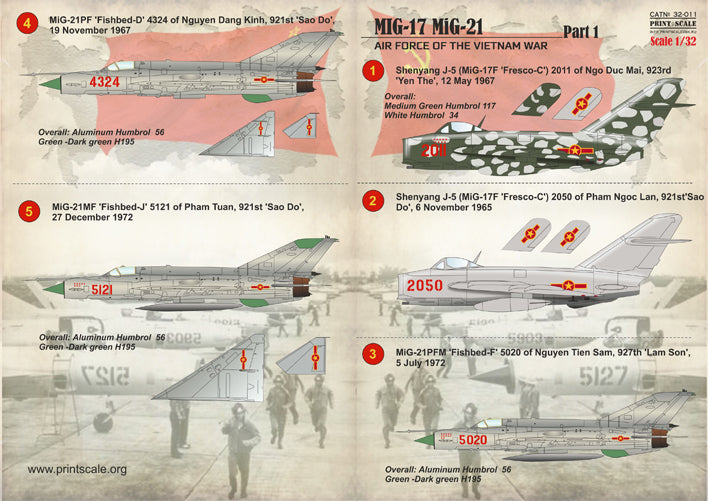 Print Scale PSL32011 1:32 Shenyang J-5