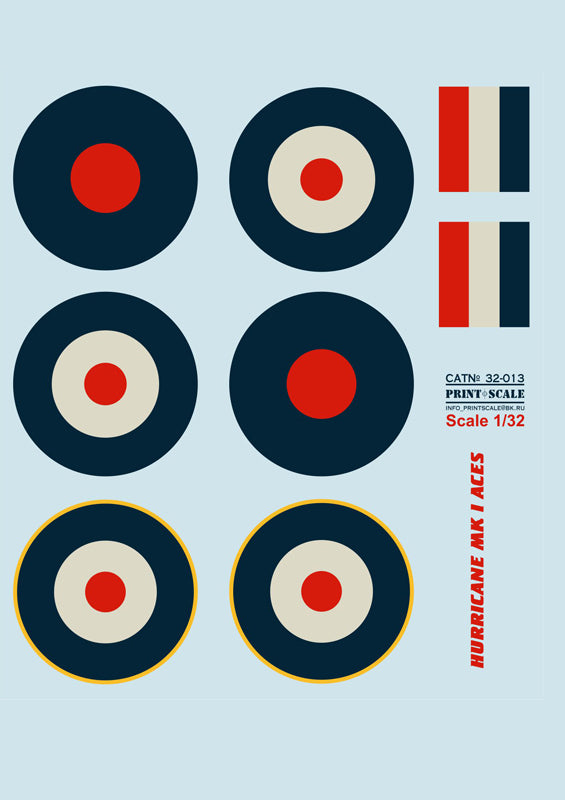 Print Scale PSL32013 1:32 Hawker Hurricane Mk.I Aces