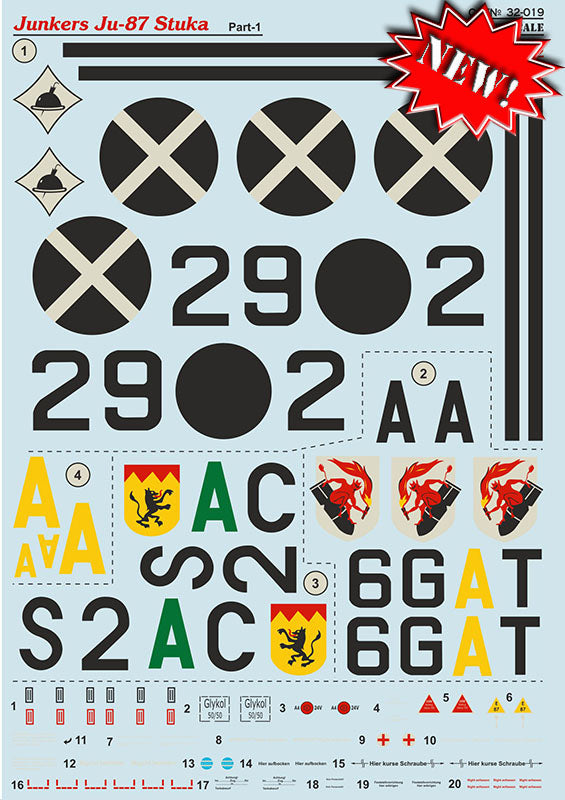 Print Scale PSL32019 1:32 Junkers Ju-87 'Stuka' Part 1 1