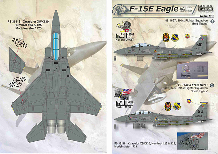 Print Scale PSL32021 1:32 McDonnell F-15E Eagle 1