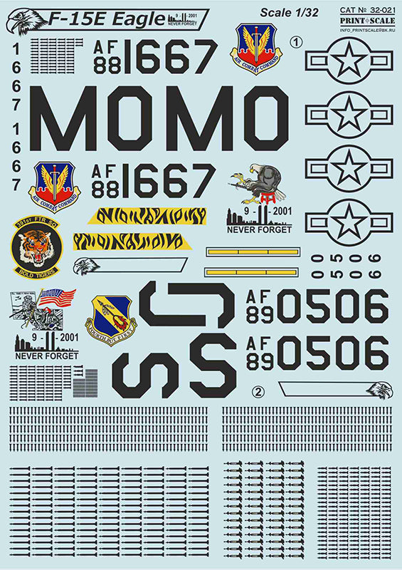 Print Scale PSL32021 1:32 McDonnell F-15E Eagle 1