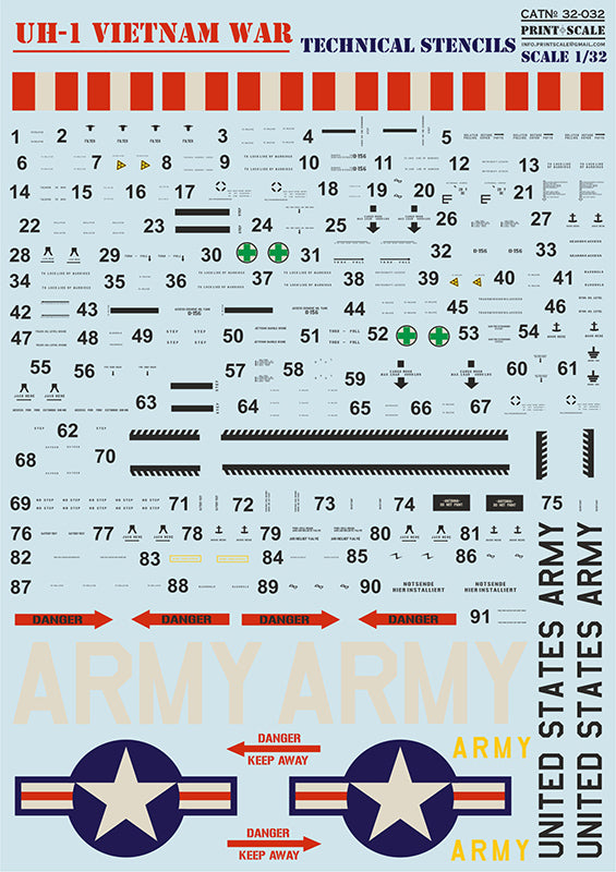 Print Scale PSL32031 1:32 Bell UH-1 Air Ambulance in Vietnam War