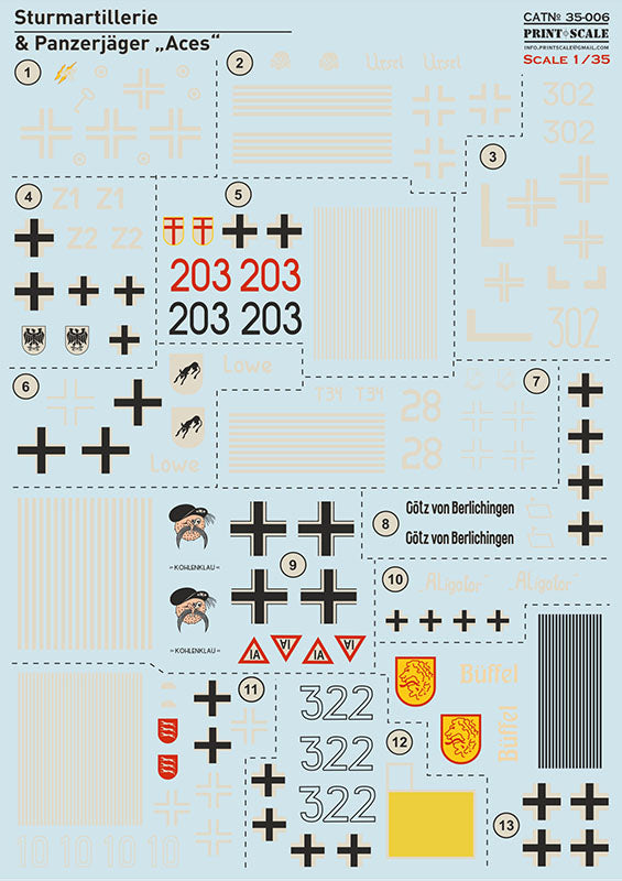 Print Scale PSL35-006 1:35 Sturmartillerie & Pancerjager "Acess" 1