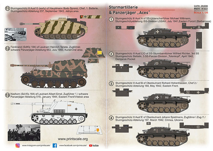 Print Scale PSL35-006 1:35 Sturmartillerie & Pancerjager "Acess" 1