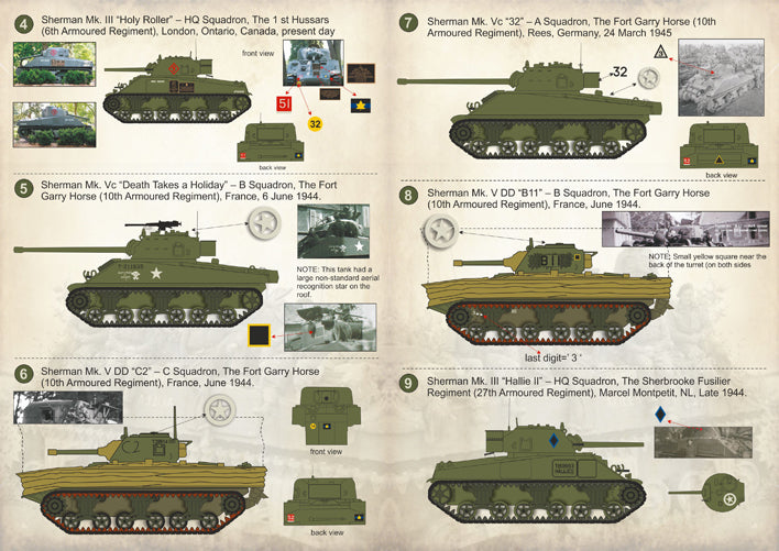 Print Scale PSL35-004 1:35 Sherman Tanks 2nd Canadian Armoured Bde