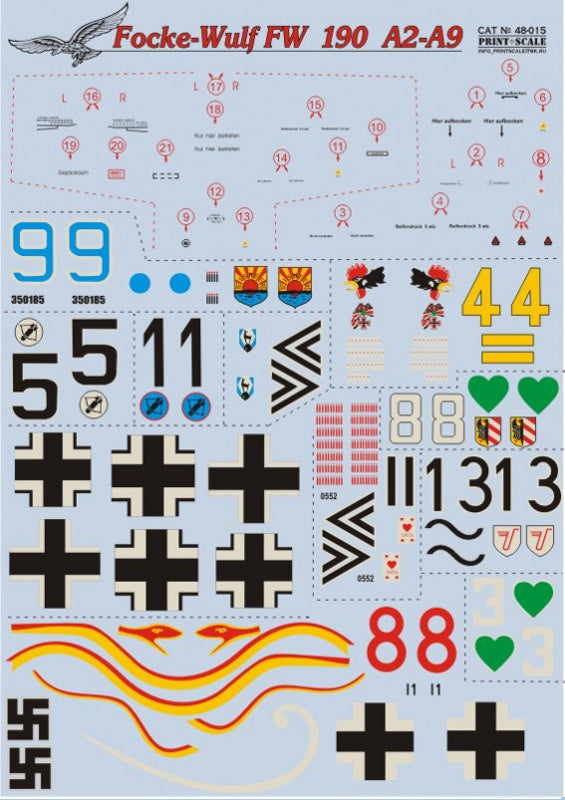 Print Scale PSL48015 1:48 Focke-Wulf Fw-190-2/-9