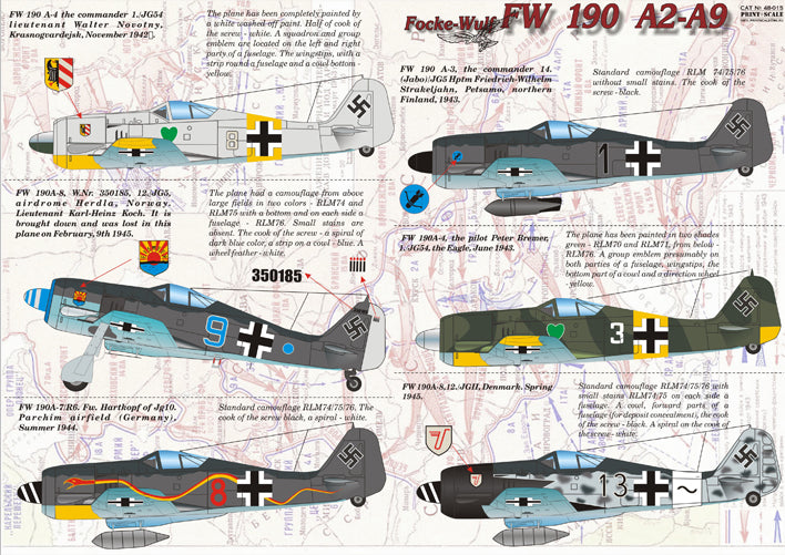 Print Scale PSL48015 1:48 Focke-Wulf Fw-190-2/-9