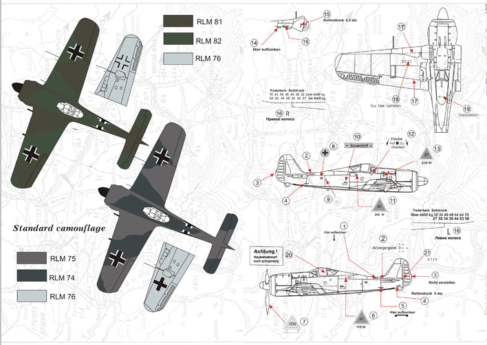Print Scale PSL48015 1:48 Focke-Wulf Fw-190-2/-9