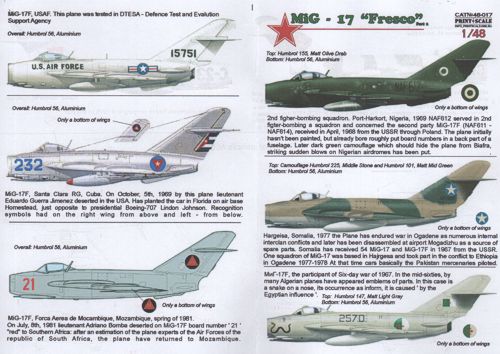 Print Scale PSL48017 1:48 Mikoyan MiG-17 Fresco Part 2