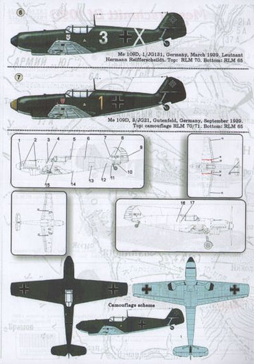 Print Scale PSL48024 1:48 Messerschmitt Bf-109D Part 1
