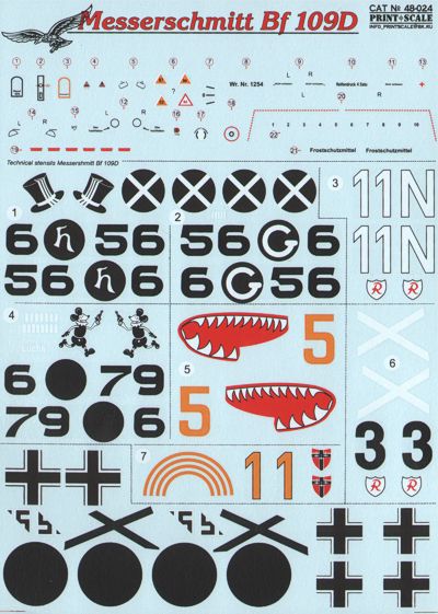 Print Scale PSL48024 1:48 Messerschmitt Bf-109D Part 1
