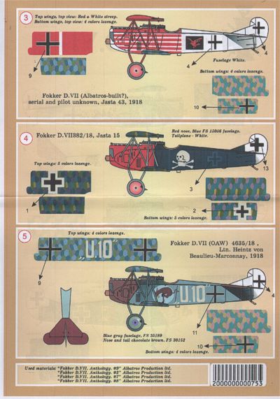Print Scale PSL48025 1:48 Fokker D.VII Pt 1