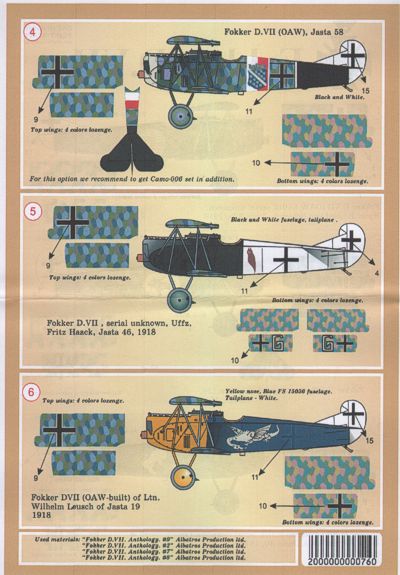 Print Scale PSL48026 1:48 Fokker D.VII Part 2