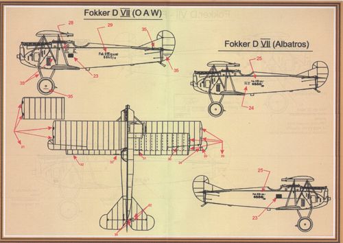 Print Scale PSL48026 1:48 Fokker D.VII Part 2