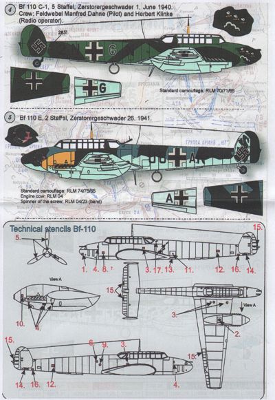 Print Scale PSL48027 1:48 Messerschmitt Bf-110 Part.1
