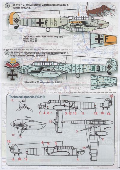 Print Scale PSL48028 1:48 Messerschmitt Bf-110 Part.2