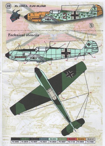 Print Scale PSL48029 1:48 Messerschmitt Bf-109E Part 1.
