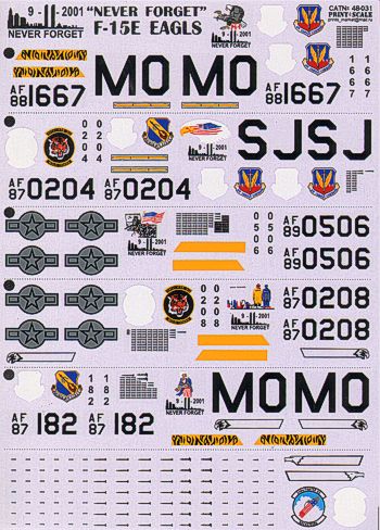 Print Scale PSL48031 1:48 McDonnell F-15/McDonnell F-15E Strike Eagle Part 2