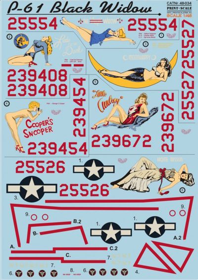 Print Scale PSL48034 1:48 Northrop P-61A 'Black Widow' Part 1