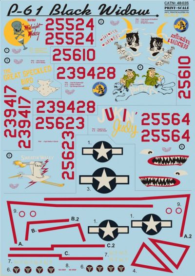 Print Scale PSL48035 1:48 Northrop P-61A 'Black Widow' Part 2