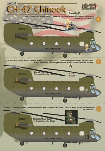 Print Scale PSL48043 1:48 Boeing CH-47 Chinook Part 1 1