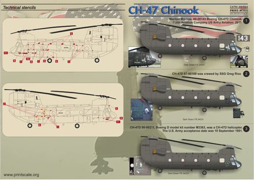 Print Scale PSL48044 1:48 Boeing CH-47 Chinook Part 2 1