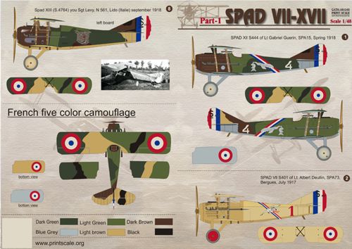 Print Scale PSL48046 1:48 Spad VII-XVII Part 1