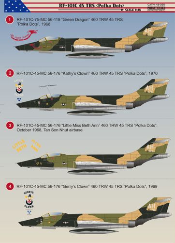 Print Scale PSL48050 1:48 McDonnell RF-101C Voodoo TRS 'Polka Dots'