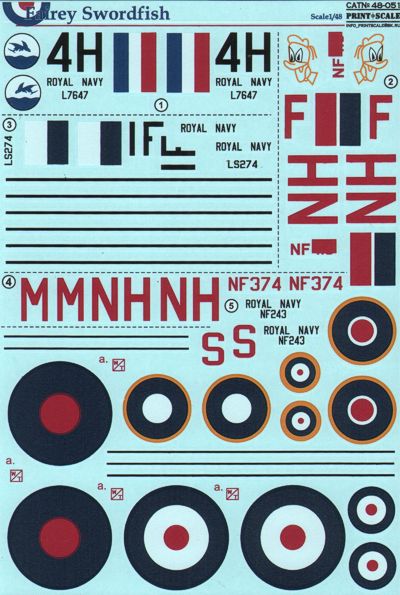 Print Scale PSL48051 1:48 Fairey Swordfish Mk.I/Mk.II/Mk.III