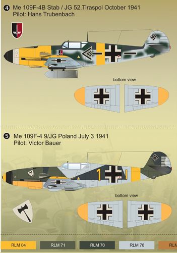 Print Scale PSL48052 1:48 Messerschmitt Bf-109F-4 Part 1 Decals