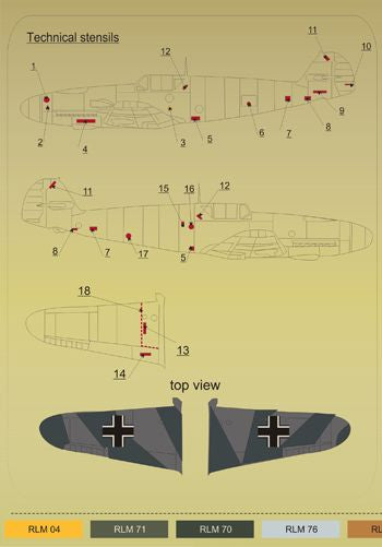 Print Scale PSL48052 1:48 Messerschmitt Bf-109F-4 Part 1 Decals