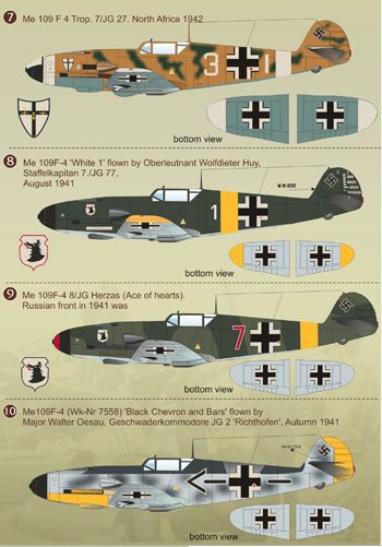 Print Scale PSL48053 1:48 Messerchmitt Bf-109F-4 Part 2 1