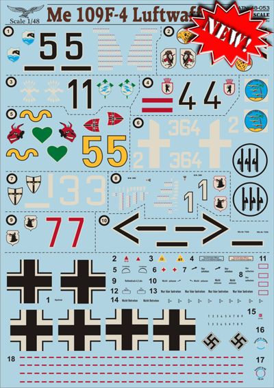 Print Scale PSL48053 1:48 Messerchmitt Bf-109F-4 Part 2 1