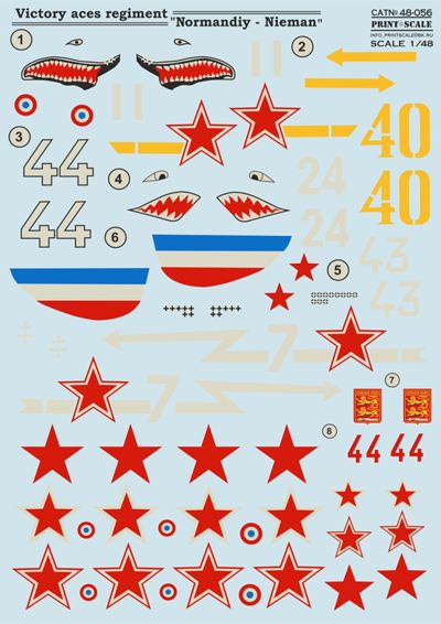 Print Scale PSL48056 1:48 Victory aces regiment 'Normandie-Nieman' 1