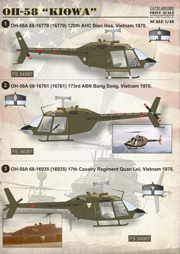 Print Scale PSL48060 1:48 Bell OH-58 'Kiowa' 1