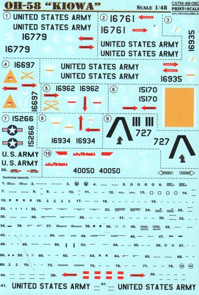 Print Scale PSL48060 1:48 Bell OH-58 'Kiowa' 1