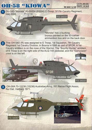 Print Scale PSL48061 1:48 Bell OH-58 'Kiowa' 1