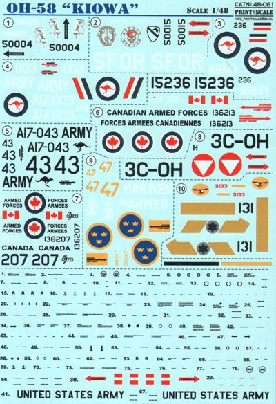 Print Scale PSL48061 1:48 Bell OH-58 'Kiowa' 1