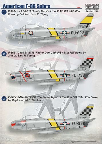 Print Scale PSL48063 1:48 North-American F-86E Sabre Part 1