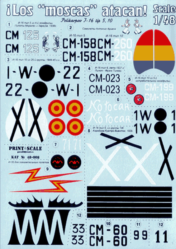 Print Scale PSL48067 1:48 Polikarpov I-16