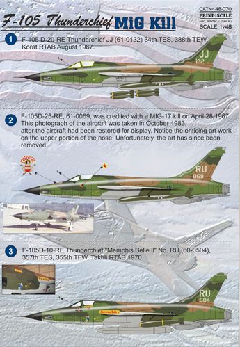 Print Scale PSL48070 1:48 Republic F-105 Thunderchief 1