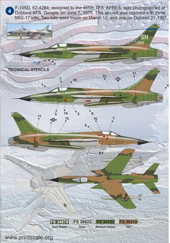 Print Scale PSL48070 1:48 Republic F-105 Thunderchief 1