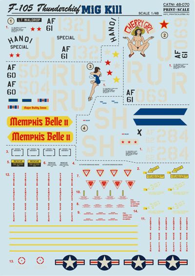 Print Scale PSL48070 1:48 Republic F-105 Thunderchief 1