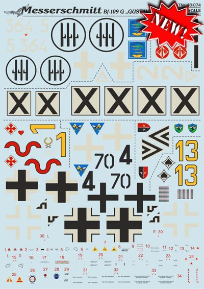 Print Scale PSL48074 1:48 Messerschmitt Bf-109G 'Gustav'