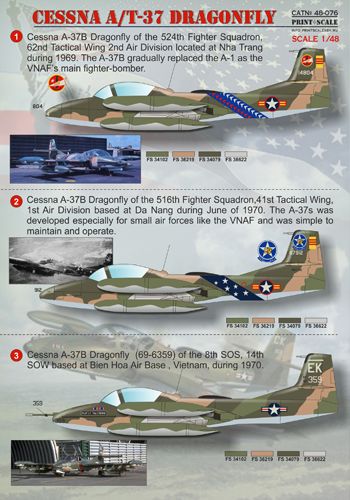 Print Scale PSL48076 1:48 Cessna A-37/T-37 Dragonfly 1